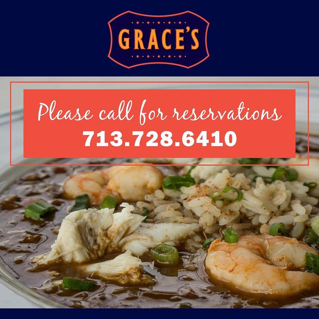 Grace's menu in Houston, Texas, USA