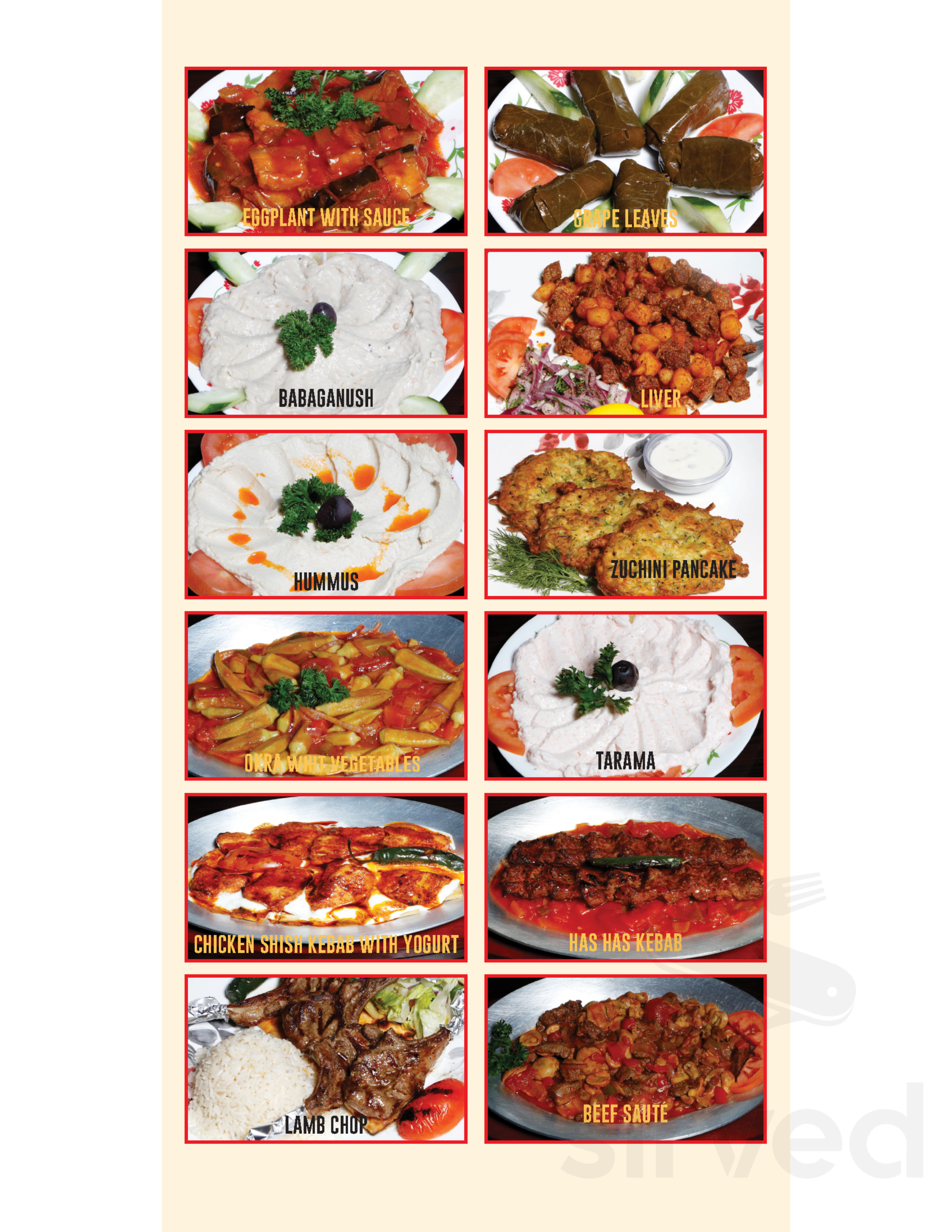 The Kebabci West take out menu in Westwood, New Jersey