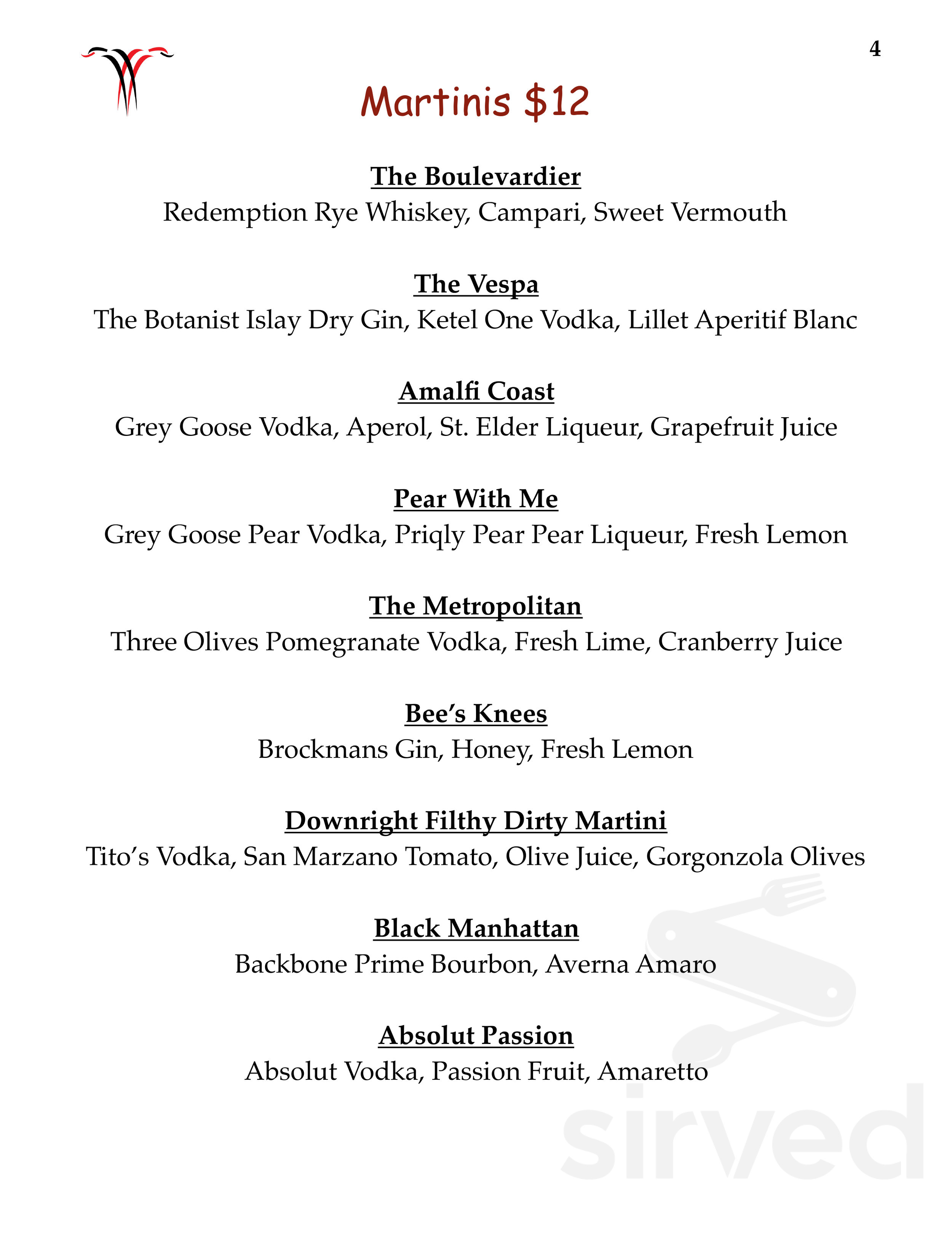 La Foresta Restaurant menu in Killingworth, Connecticut
