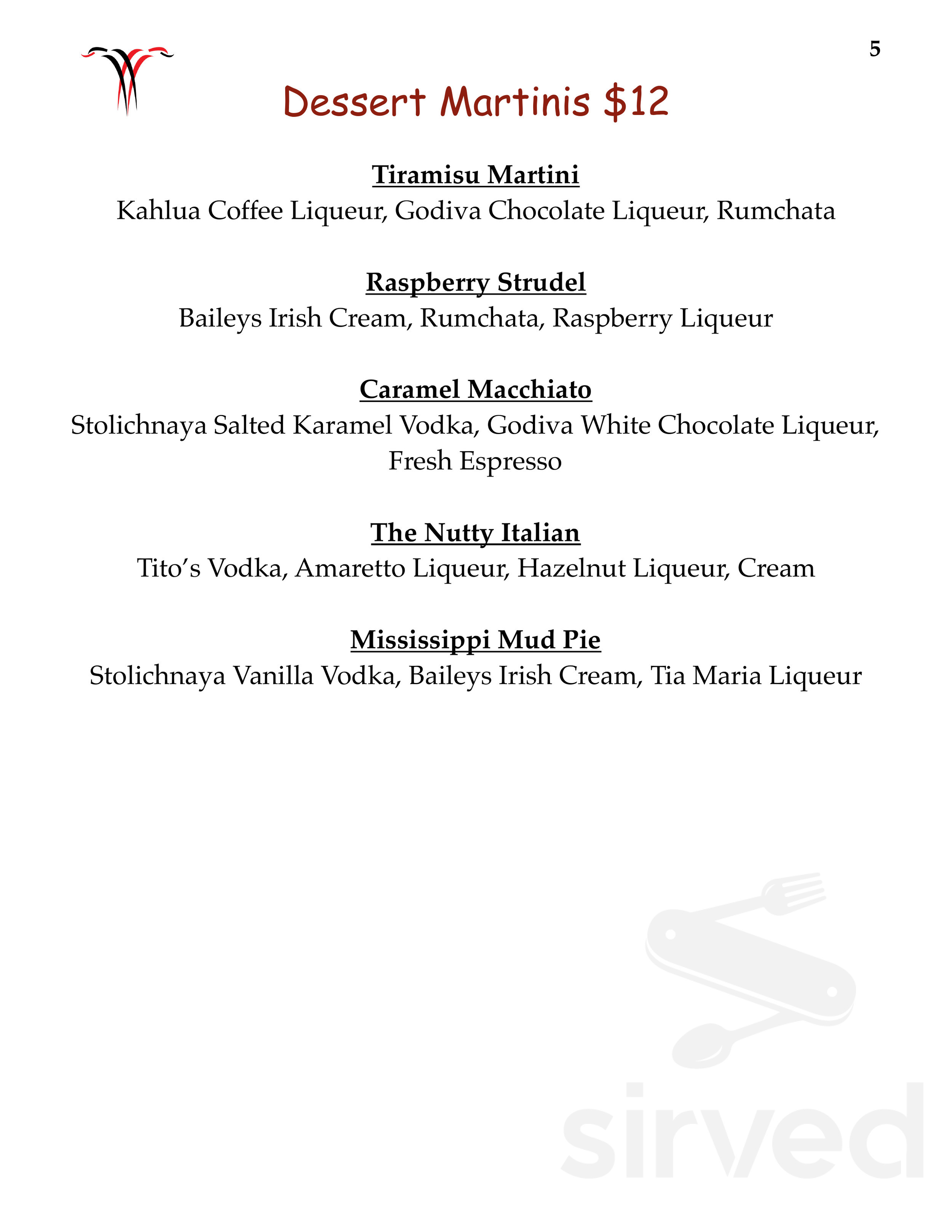 La Foresta Restaurant menu in Killingworth, Connecticut