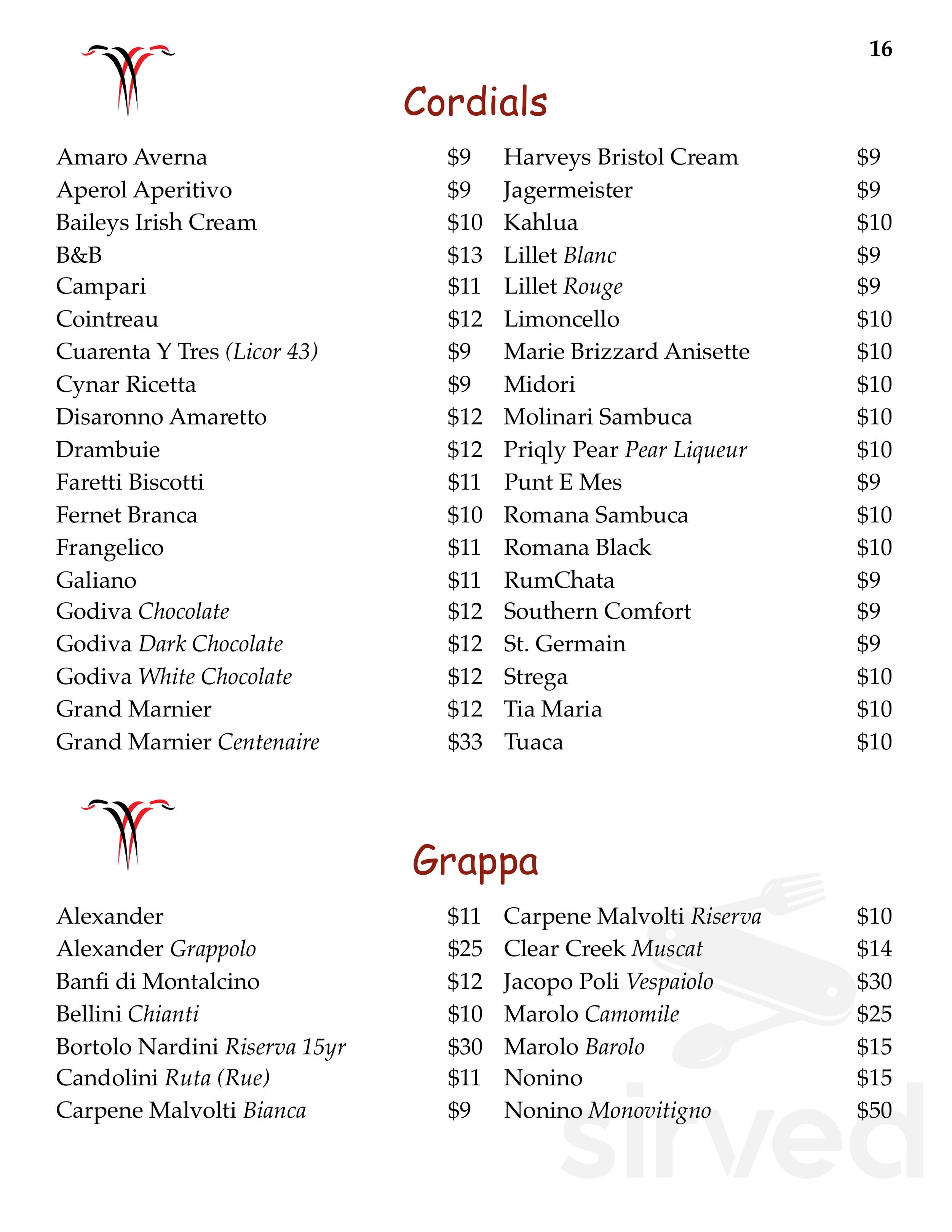 La Foresta Restaurant menu in Killingworth, Connecticut