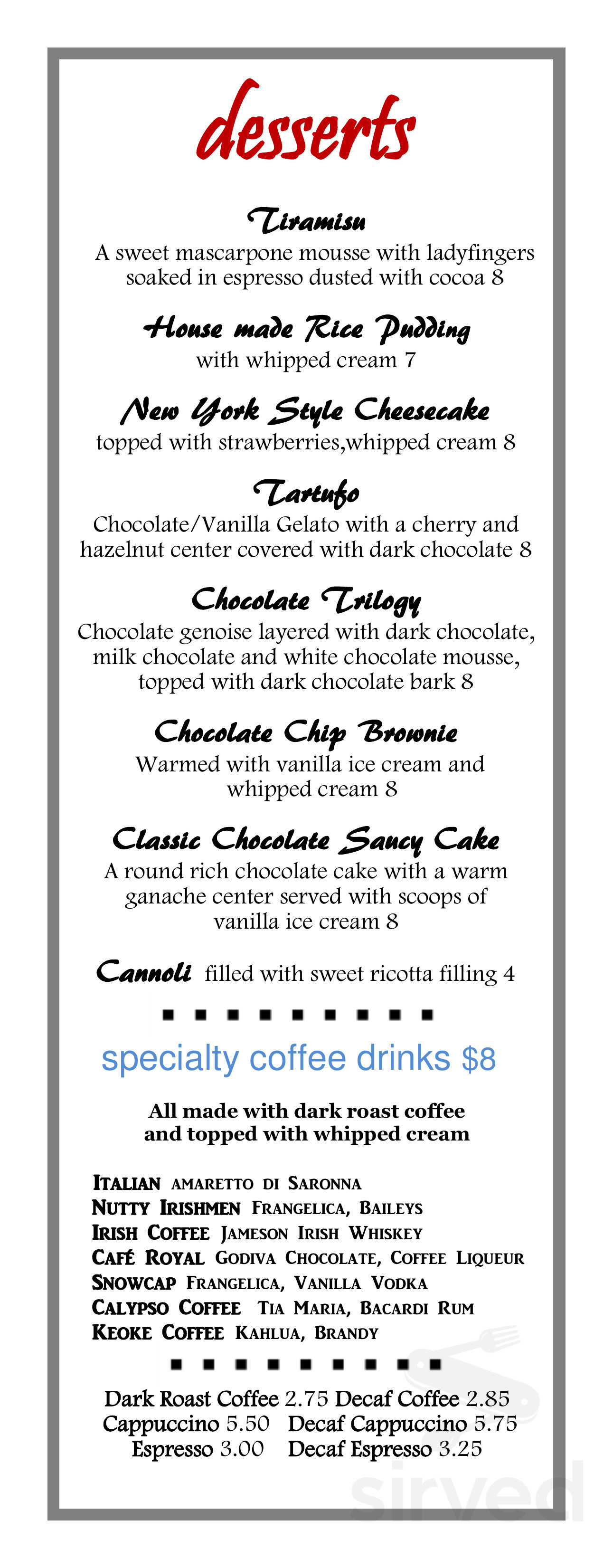 Aps Menu Menu for App’s Restaurant in West Haven, CT | Sirved