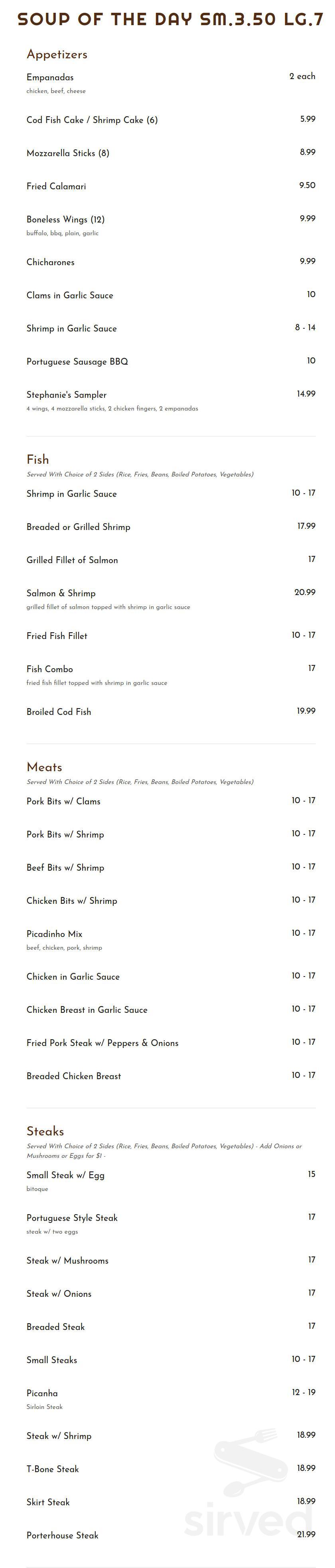 Stephanie's Barbecue menu in Elizabeth, New Jersey, USA