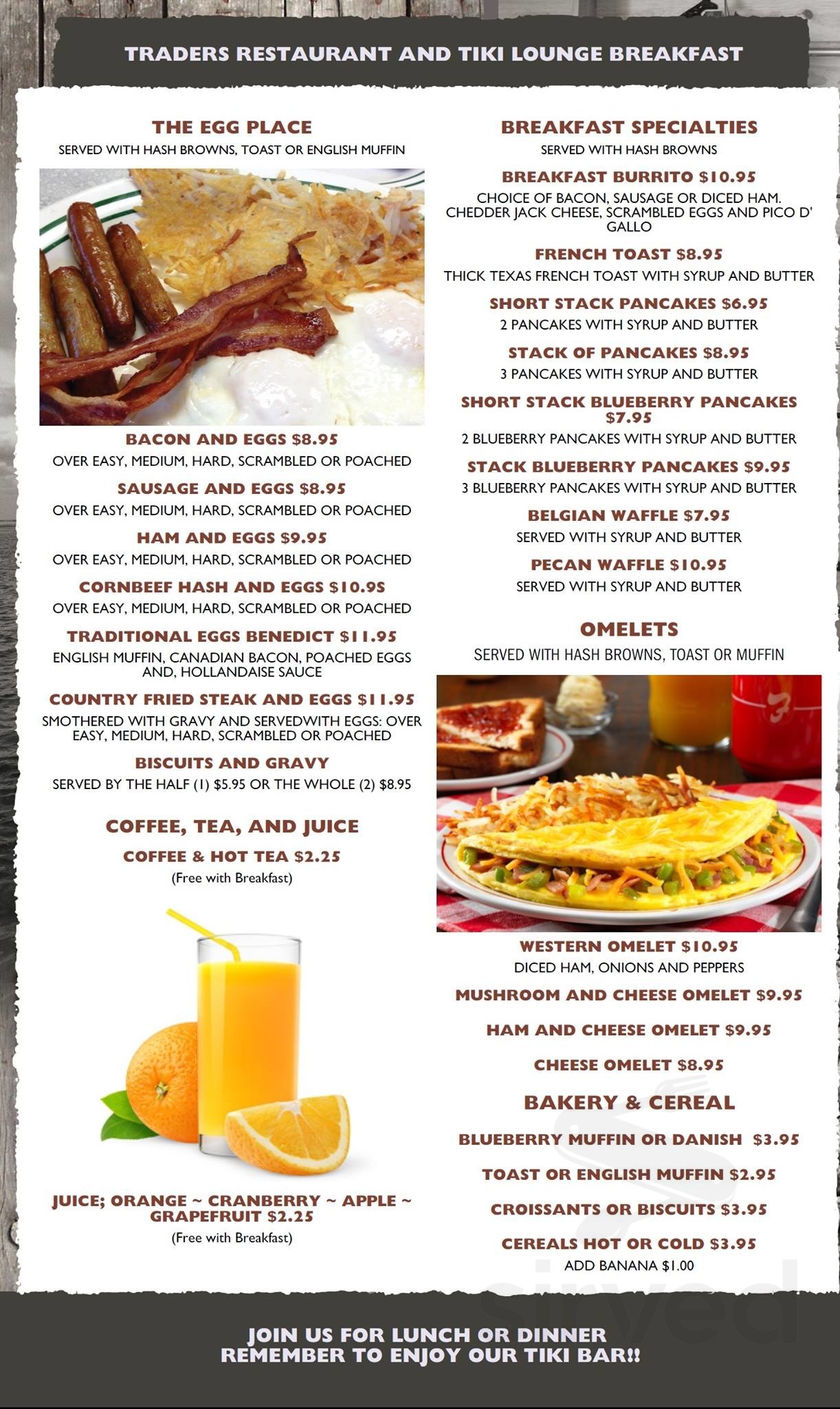 Traders Lounge Invermere Menu Traders Restaurant & Tiki Lounge menu in Daytona Beach, Florida, USA