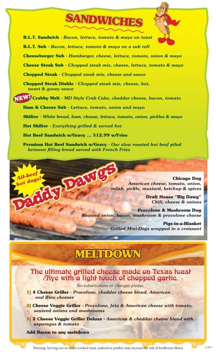 Wrightsville Inn menu in Wrightsville, Pennsylvania