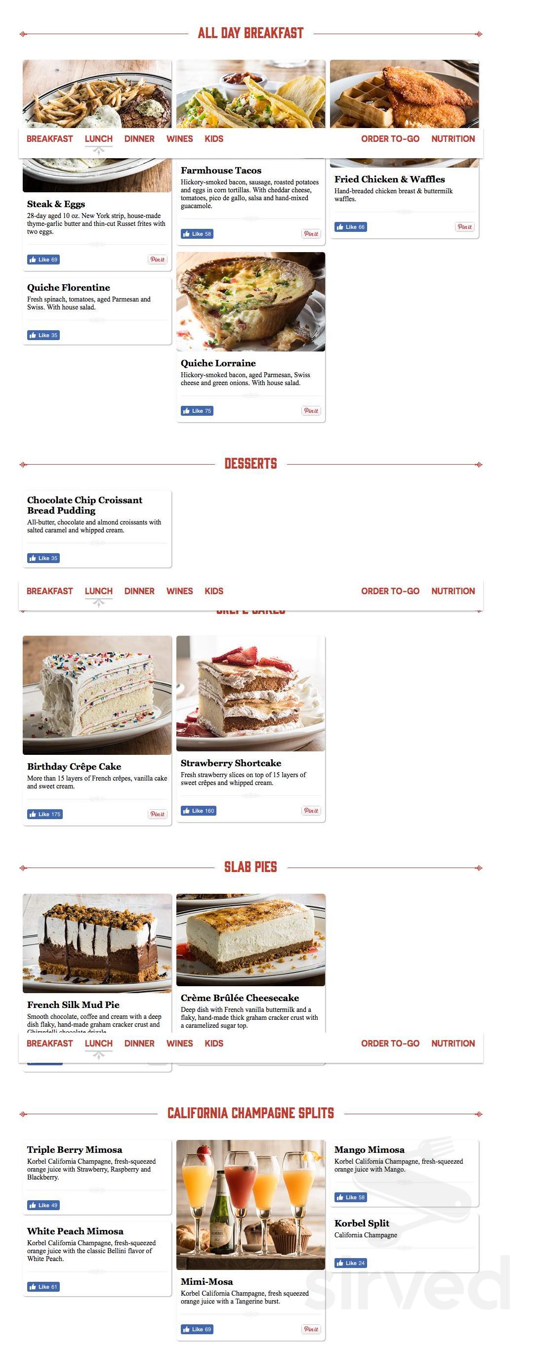 Mimi's Cafe menu in Yorba Linda, California