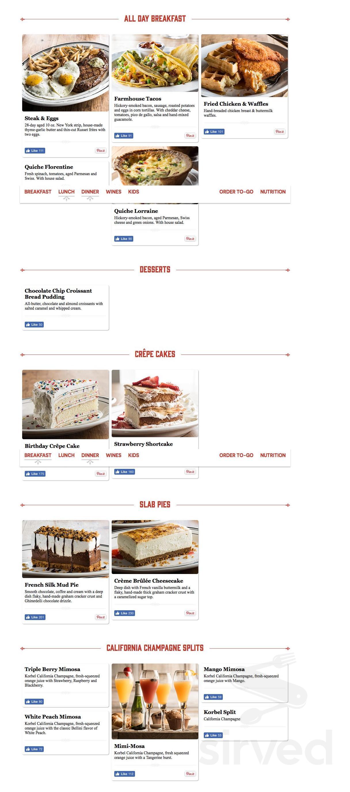 Mimi's Cafe menu in Yorba Linda, California