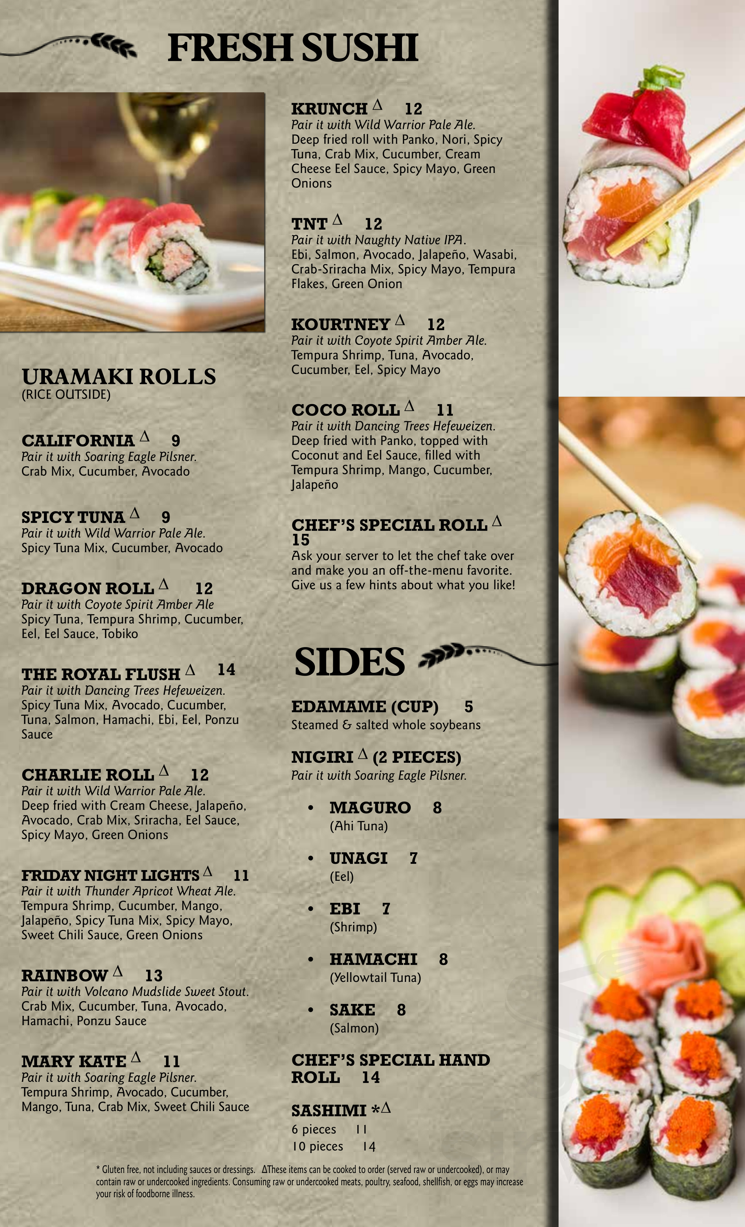 Feather Falls Brewing Company menu in Oroville, California, USA