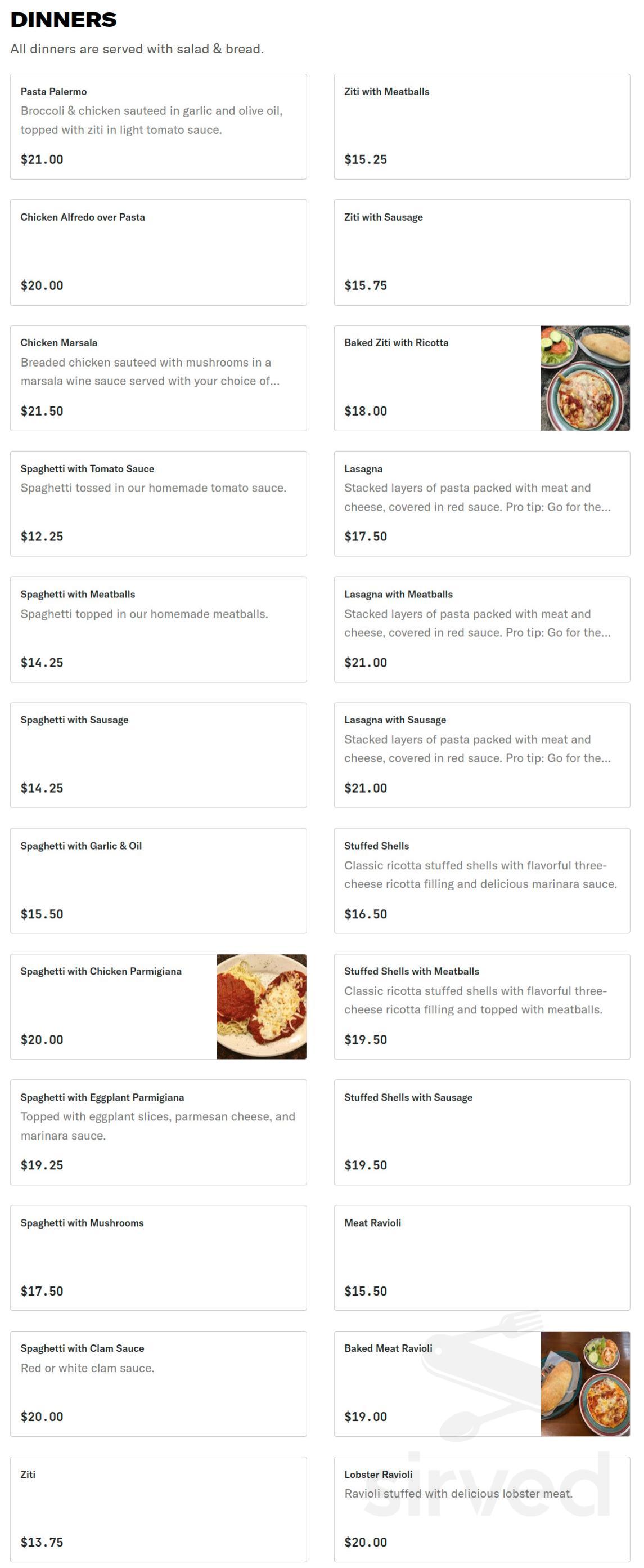 Original Italian Pizza menus in Milton, Pennsylvania, United States