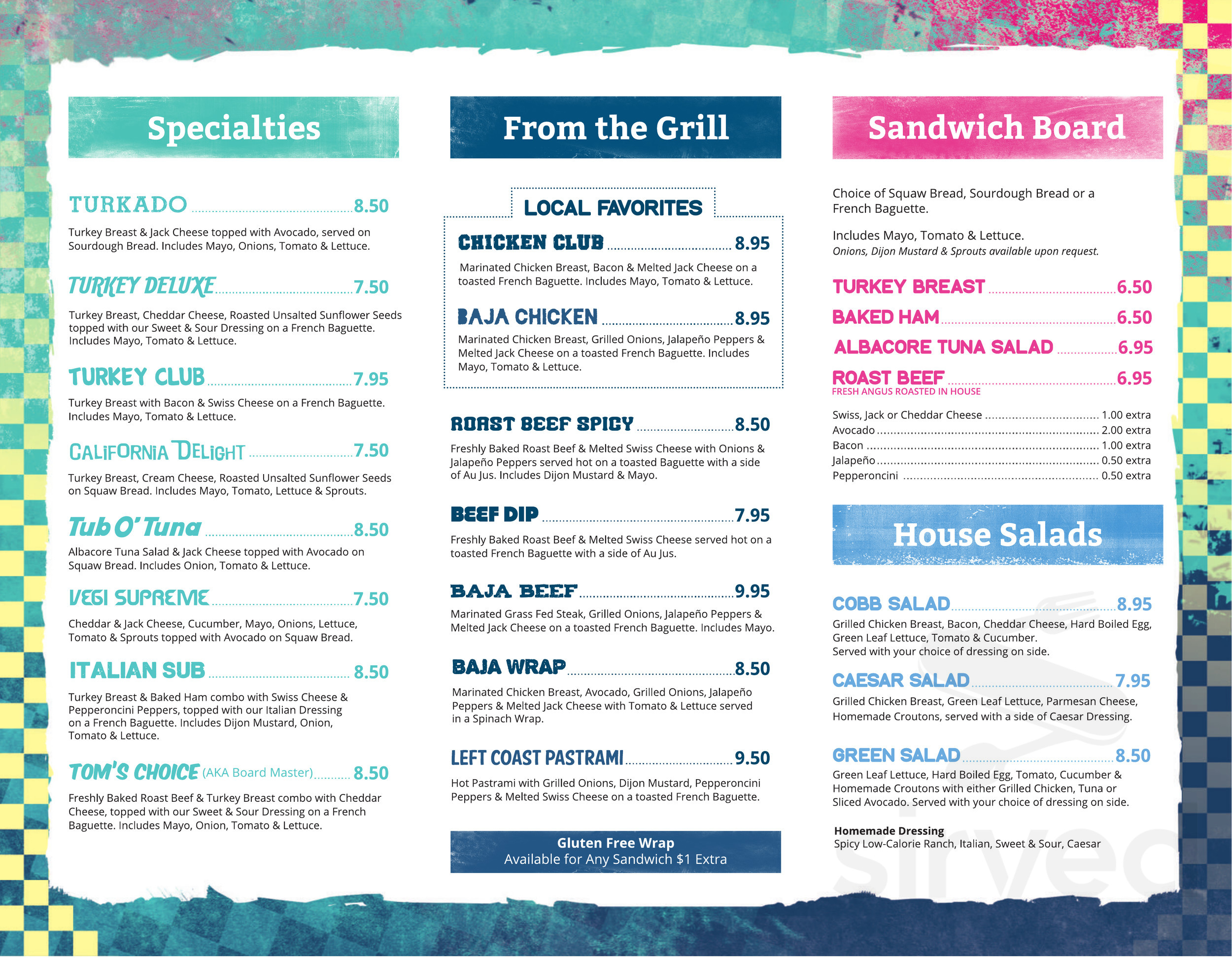Board and brew menu discount