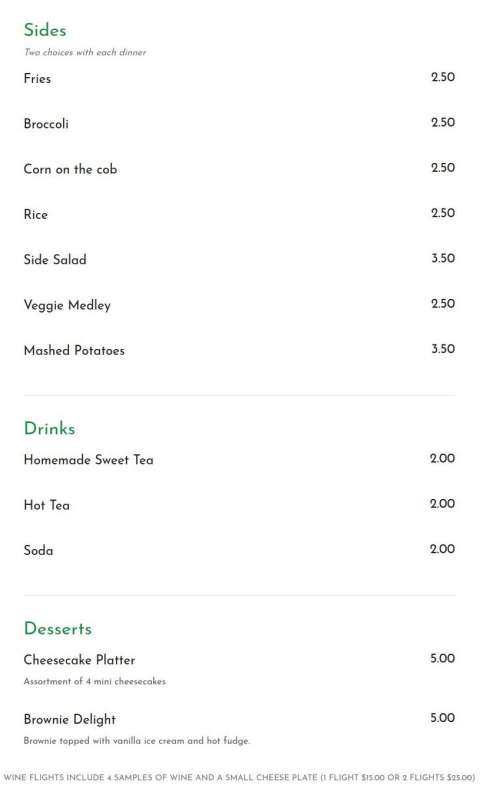 Aerial Wine Boutique menu in Gahanna, Ohio, USA