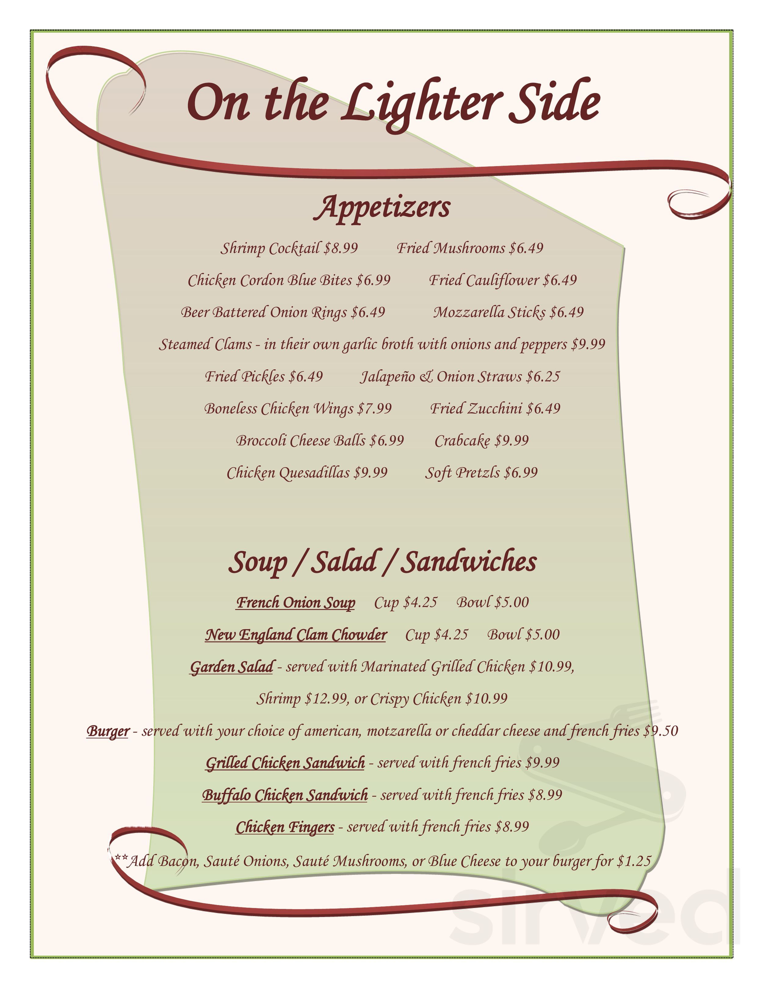 Decoy Restaurant menus in Rock Stream, New York, United States