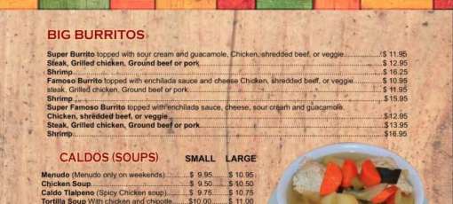 Menu for Los Molcajetes Mexican Restaurant in Castro Valley, CA | Sirved