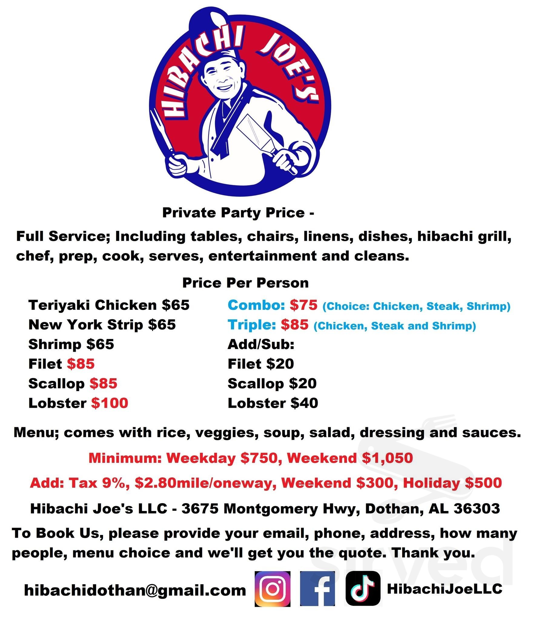 Hibachi Joes Dothan Al