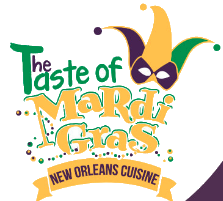 The Taste of Mardi Gras Foods Logo in Frisco, Texas