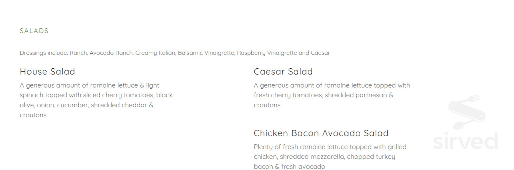 Fresh Blends menu in Jacksonville, North Carolina, USA