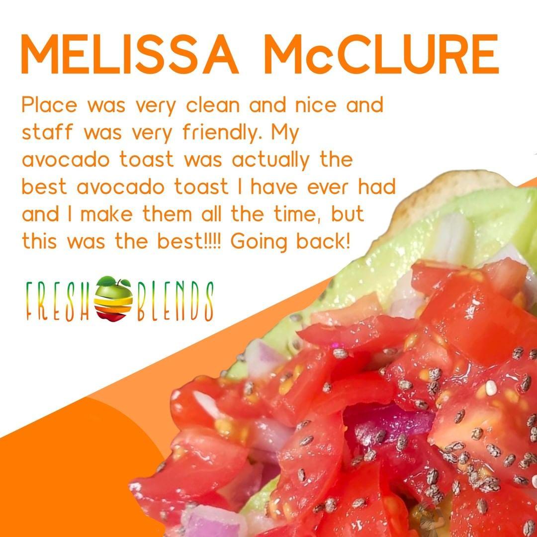 Fresh Blends menu in Jacksonville, North Carolina, USA