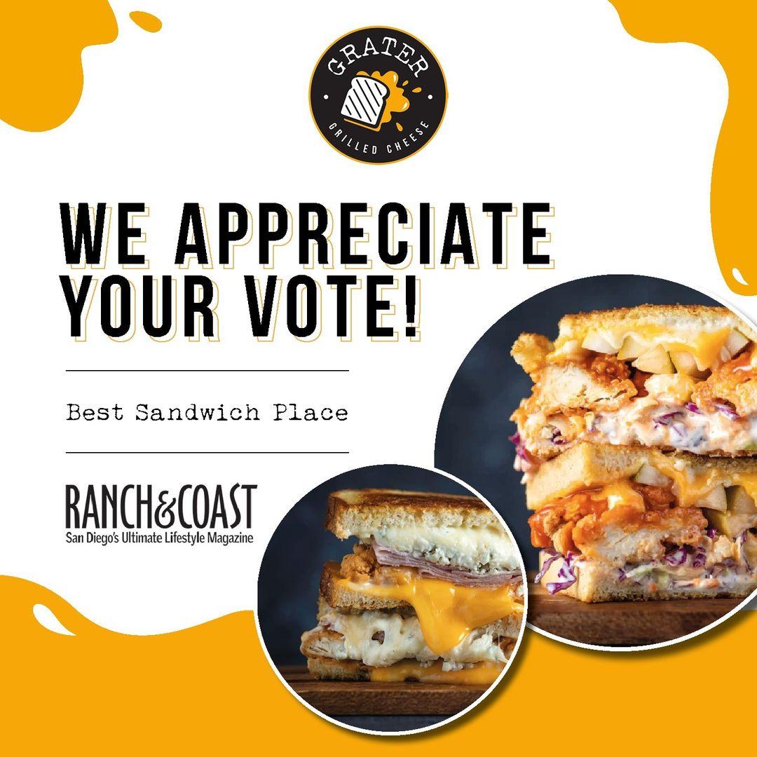 Grater Grilled Cheese menu in Huntington Beach, California, USA