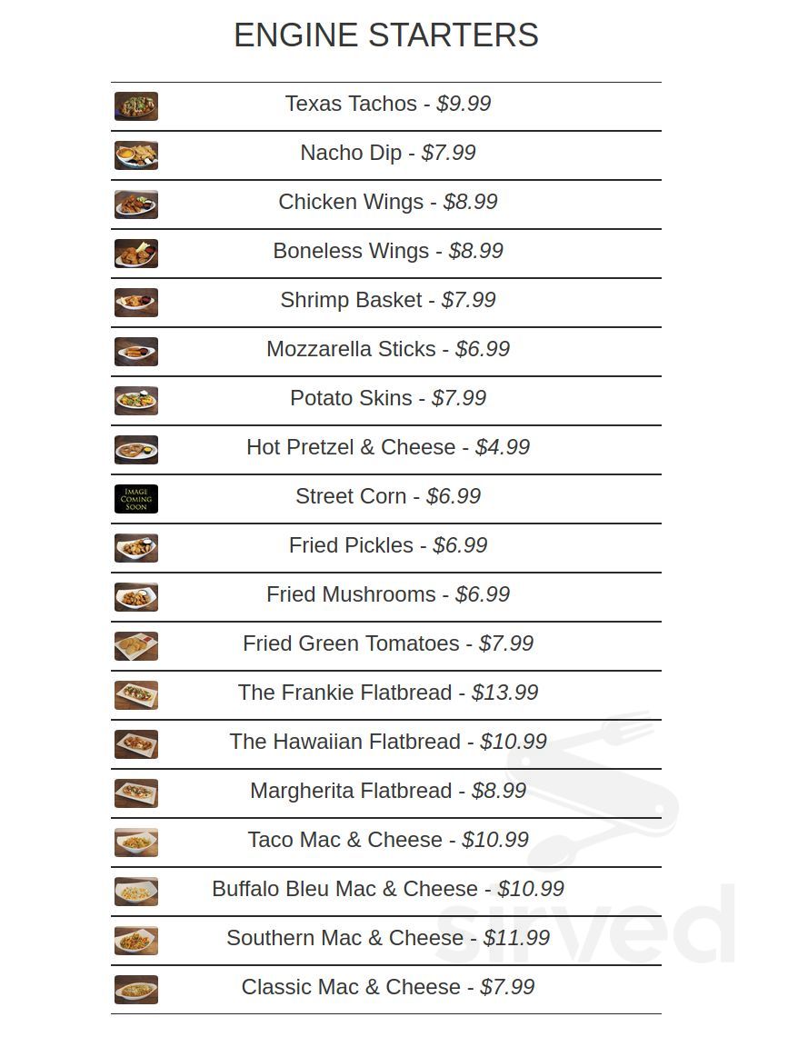 Bull Moose Bar & Grille menu in Sandwich, Illinois, USA