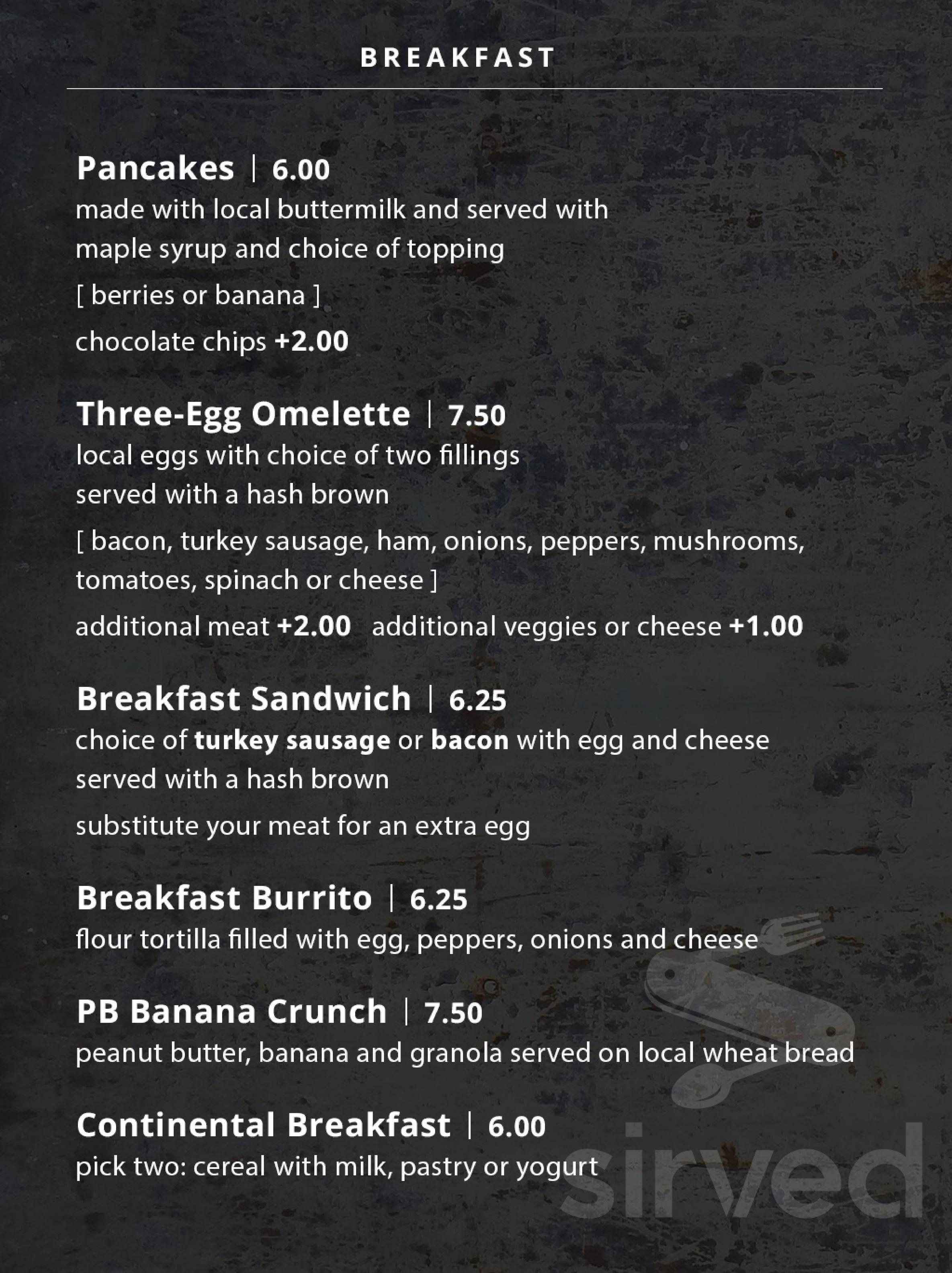 The Underground menu in Pittsburgh, Pennsylvania, USA