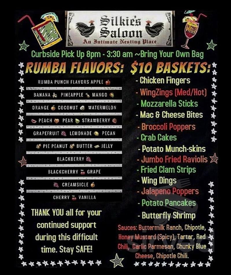 Silkie's Saloon menu in New Rochelle, New York, USA