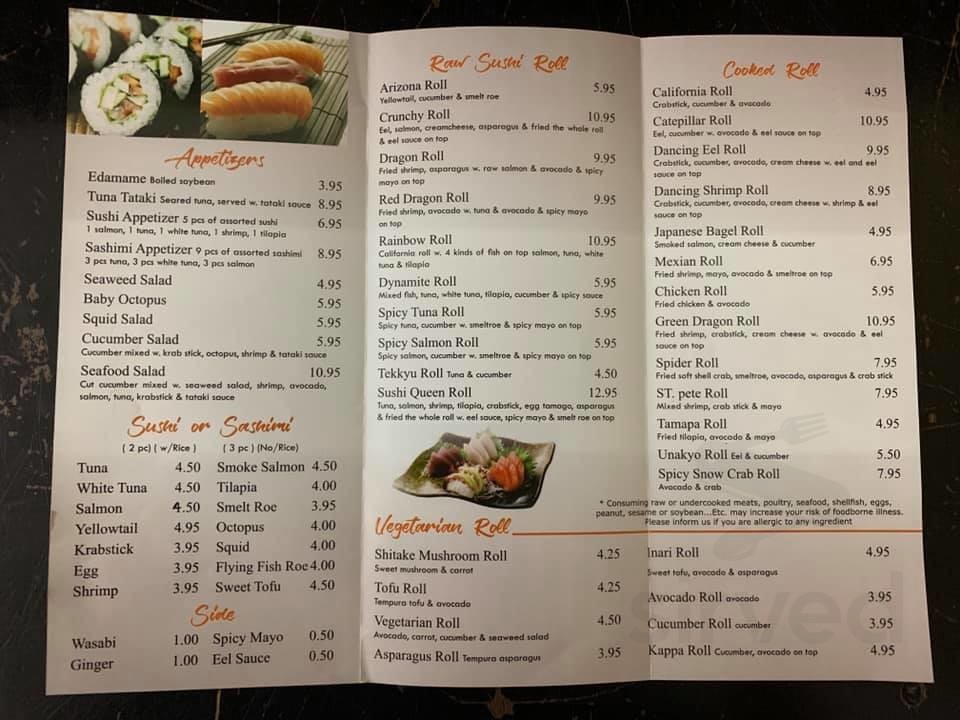 Northside Asian Kitchen menu in Lakeland, Florida, USA