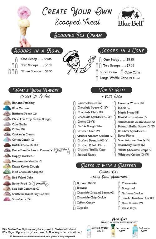 Legendairy Milkshake Bar menu in Nashville, Tennessee, USA