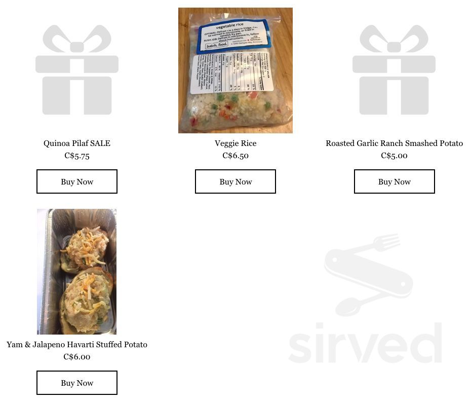 Batch Food menu in Langley Twp, British Columbia