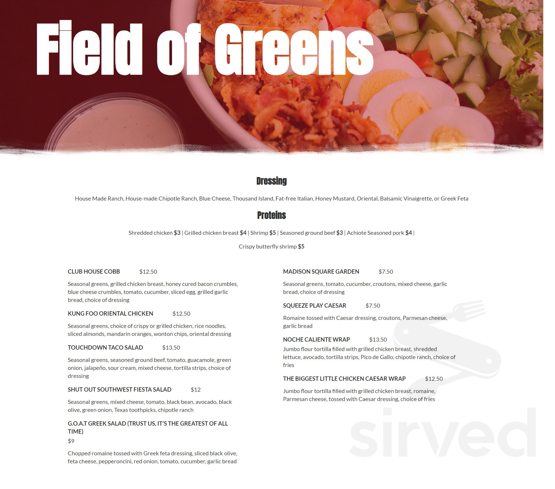 Bully's Reno Menu - Reno NV's Bully's Sports Bar & Grill | Sirved