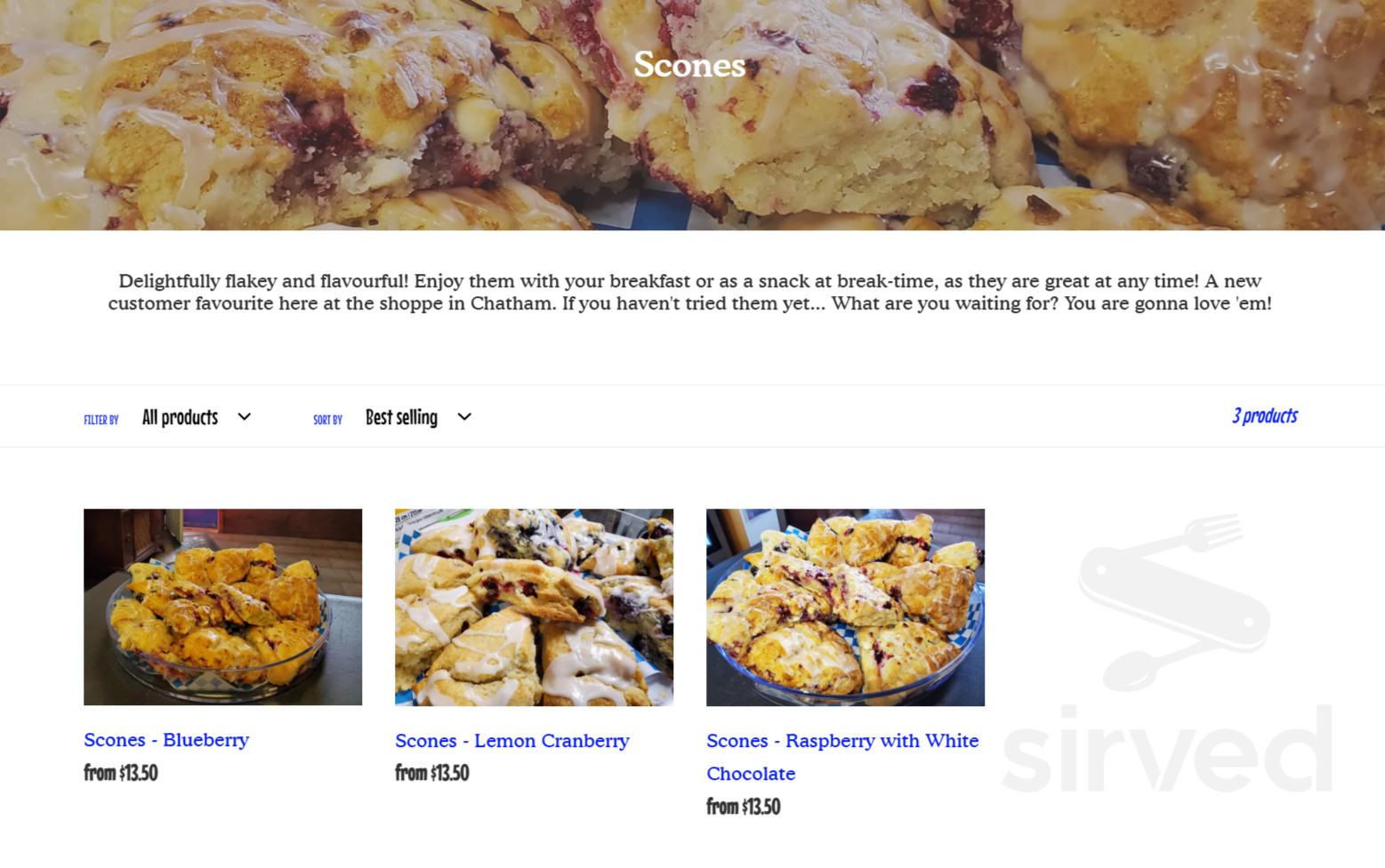 Big Ricky's Little Bake Shoppe menu in Chatham, Ontario, Canada