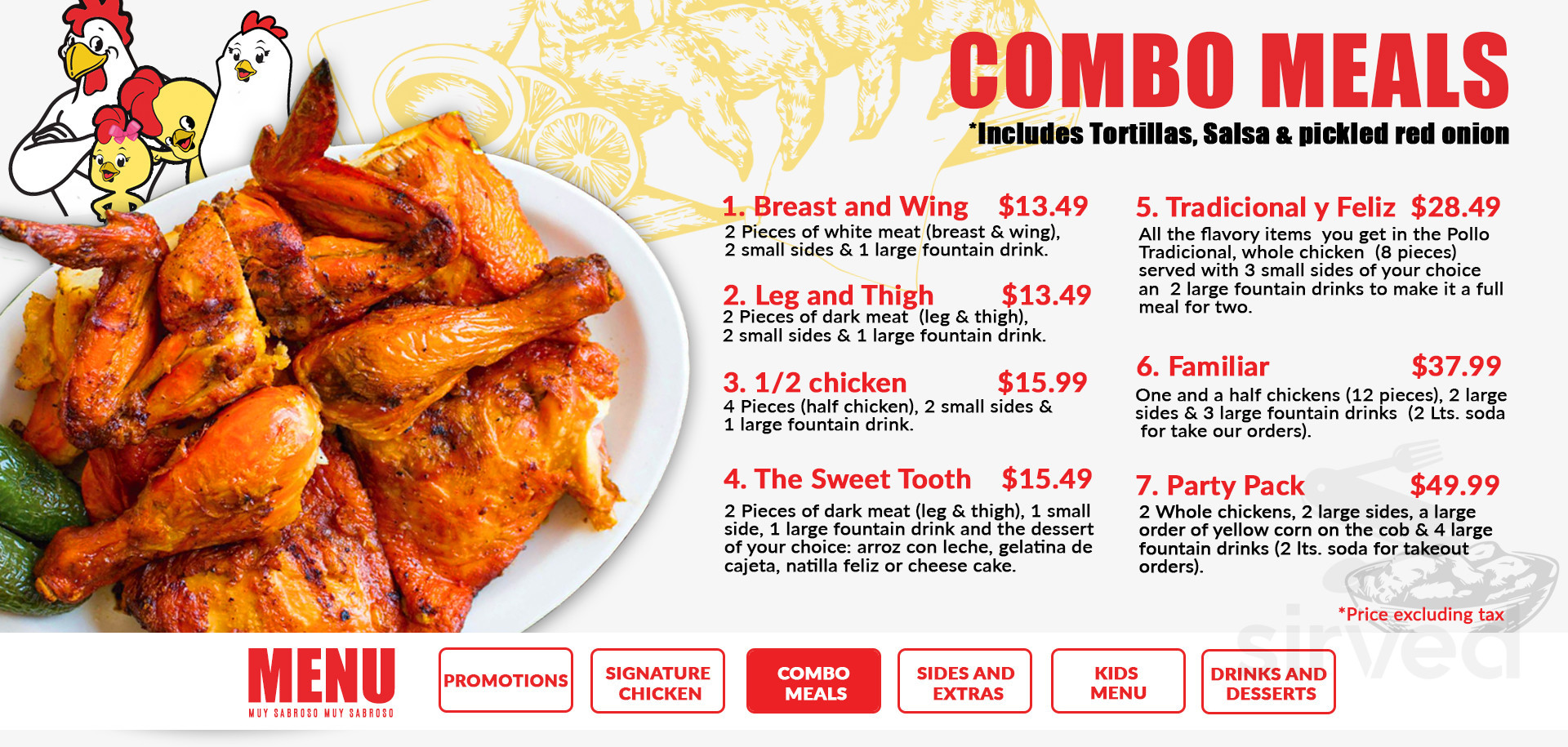 Pollo Feliz El Paso menus in Socorro, Texas, United States