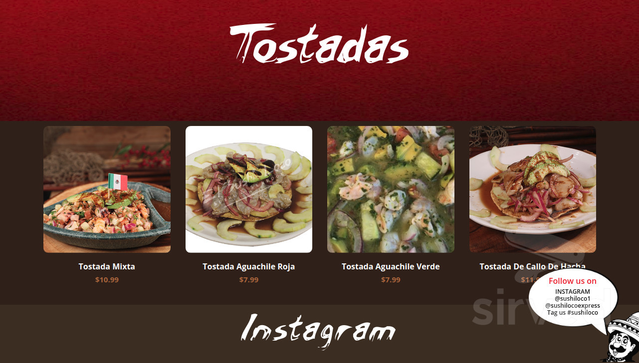 El Sushi Loco Sushi & Mariscos Pomona menus in Pomona, California