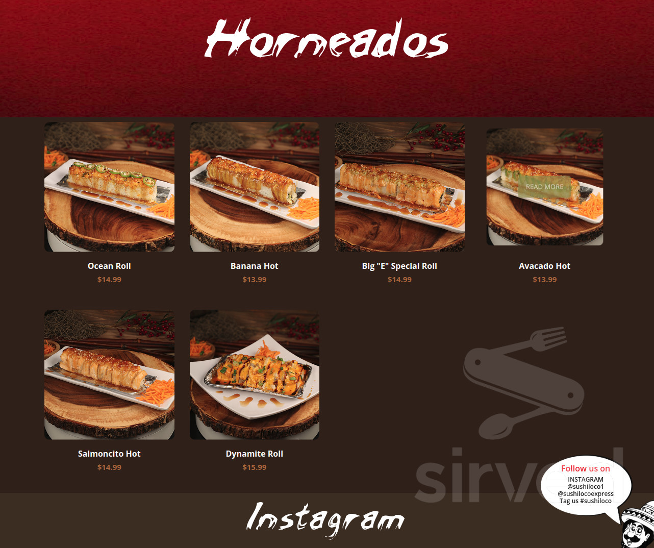 El Sushi Loco Sushi & Mariscos Pomona menus in Pomona, California