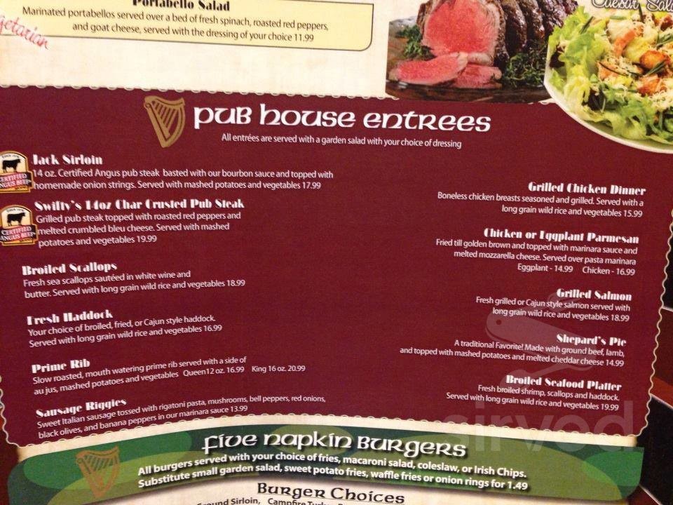 Swifty's Restaurant & Pub menu in Utica, New York, USA