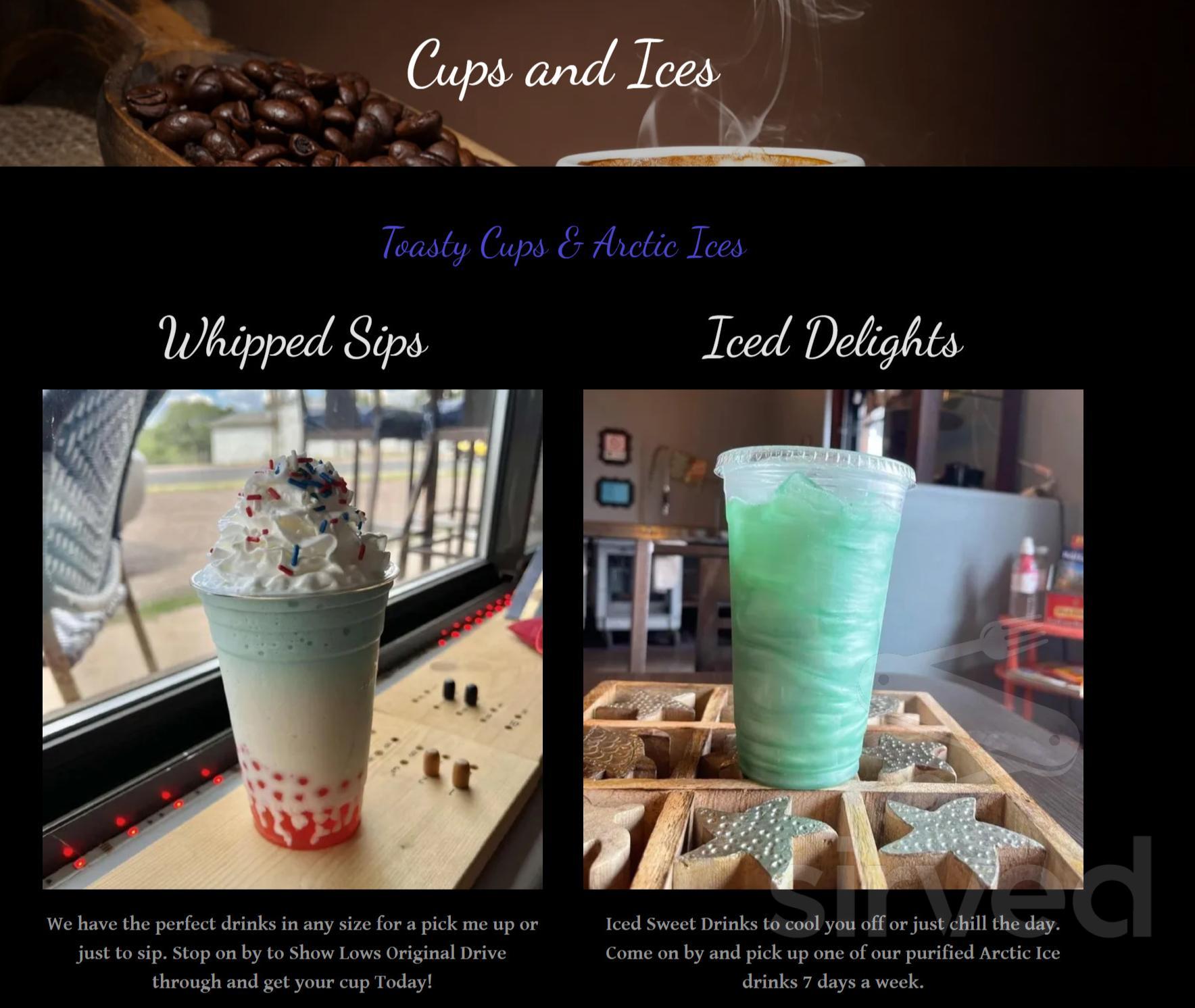 The Pour Station menu in Show Low, Arizona, USA