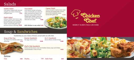 Menu for Chicken Chef in Portage la Prairie, MB | Sirved