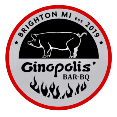 Ginopolis' Bar-BQ Smokehouse Logo in Brighton, Michigan