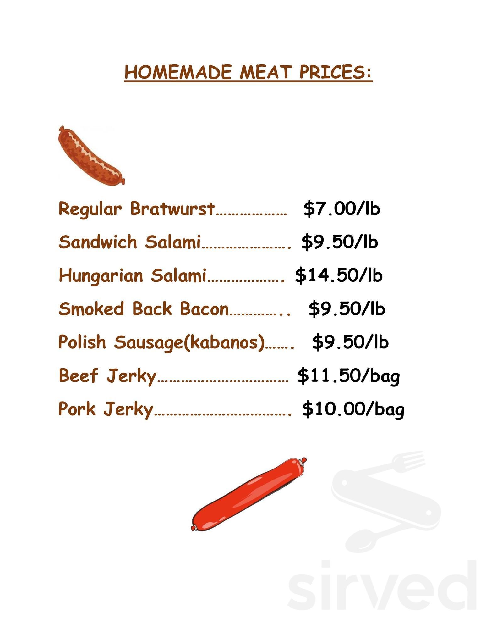 Clearwater Stop menu in Clearwater, British Columbia