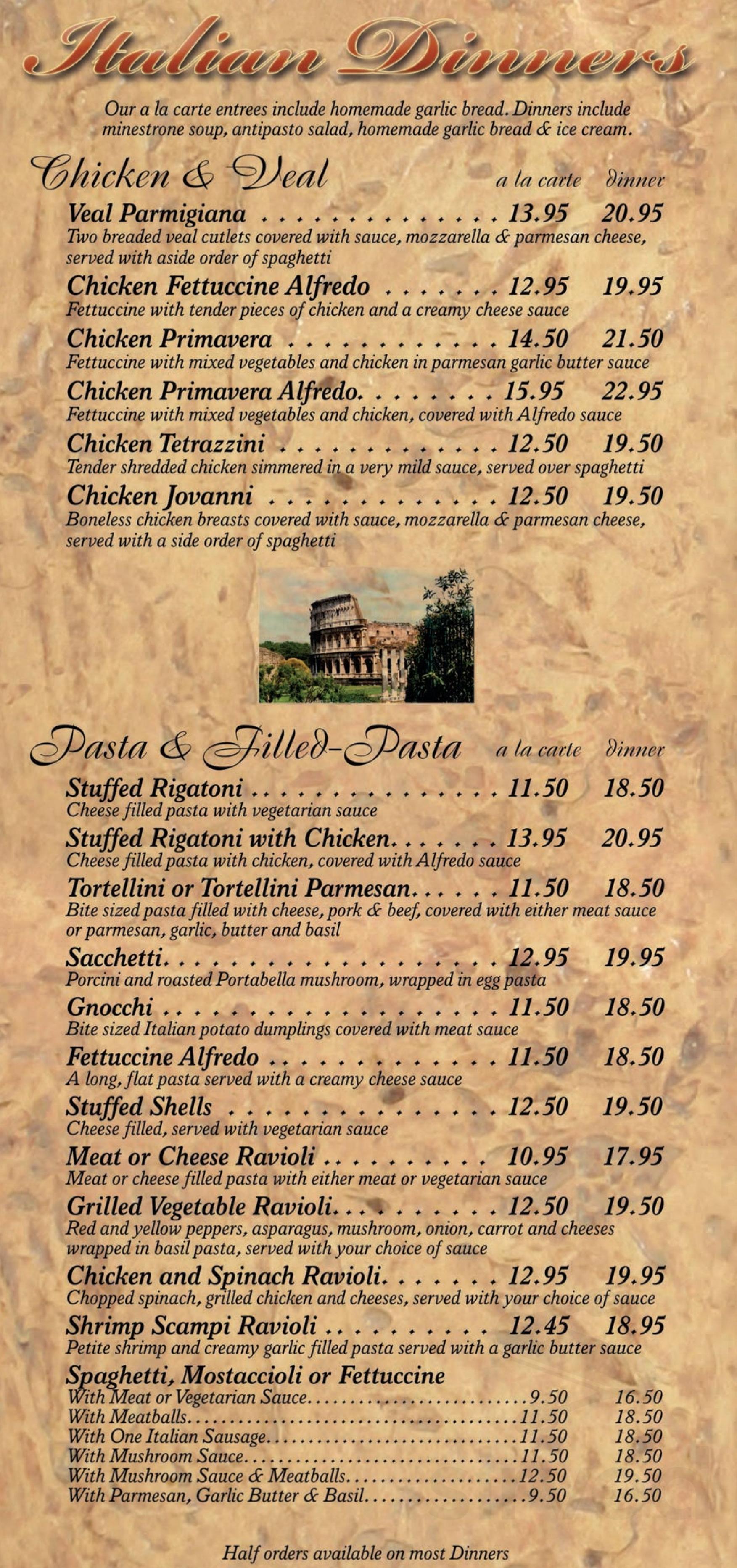 Mama Mia's Italian Restaurant menus in Ishpeming, Michigan, United States