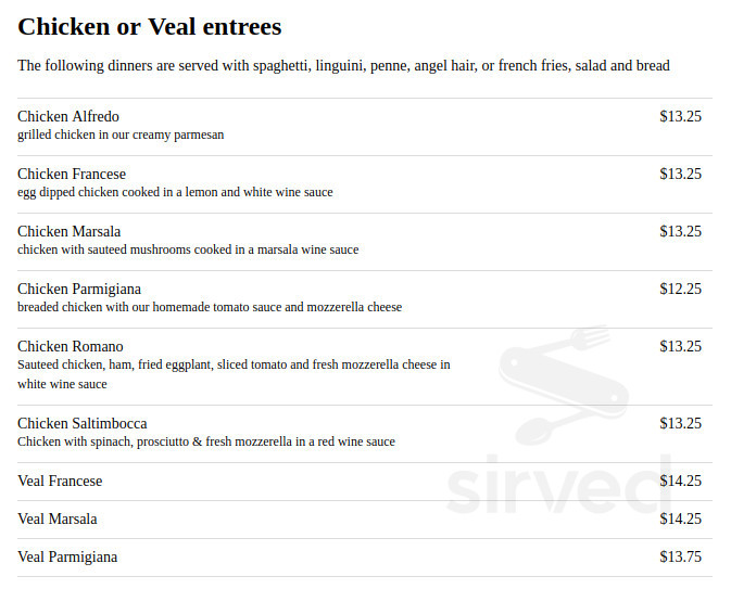 TJ's Pizzeria & Catering menu in Parlin, New Jersey, USA