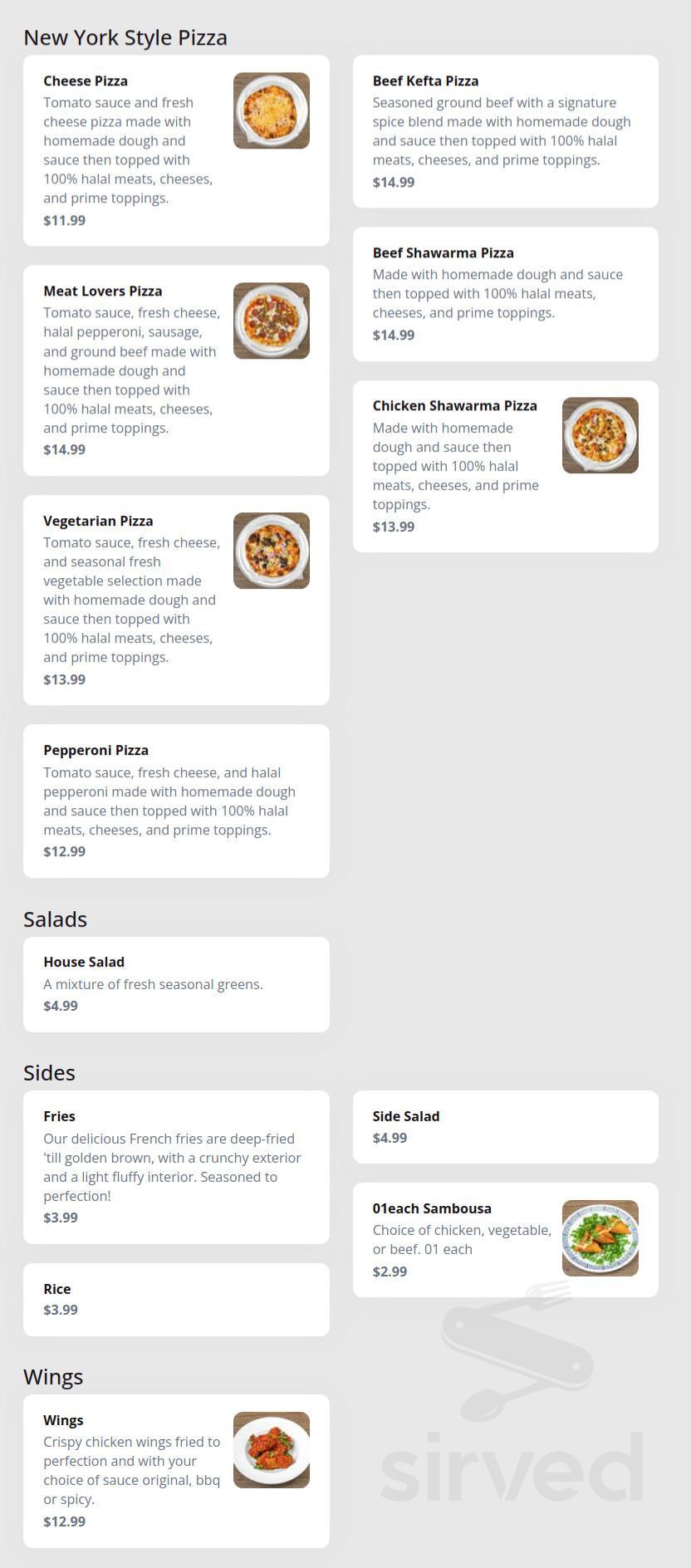 Al Madina Meat Market and grill menu in San Antonio, Texas, USA