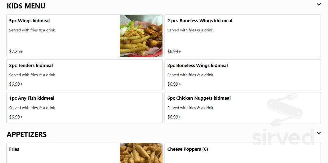 4 Season Wings Marietta menu in Marietta, USA