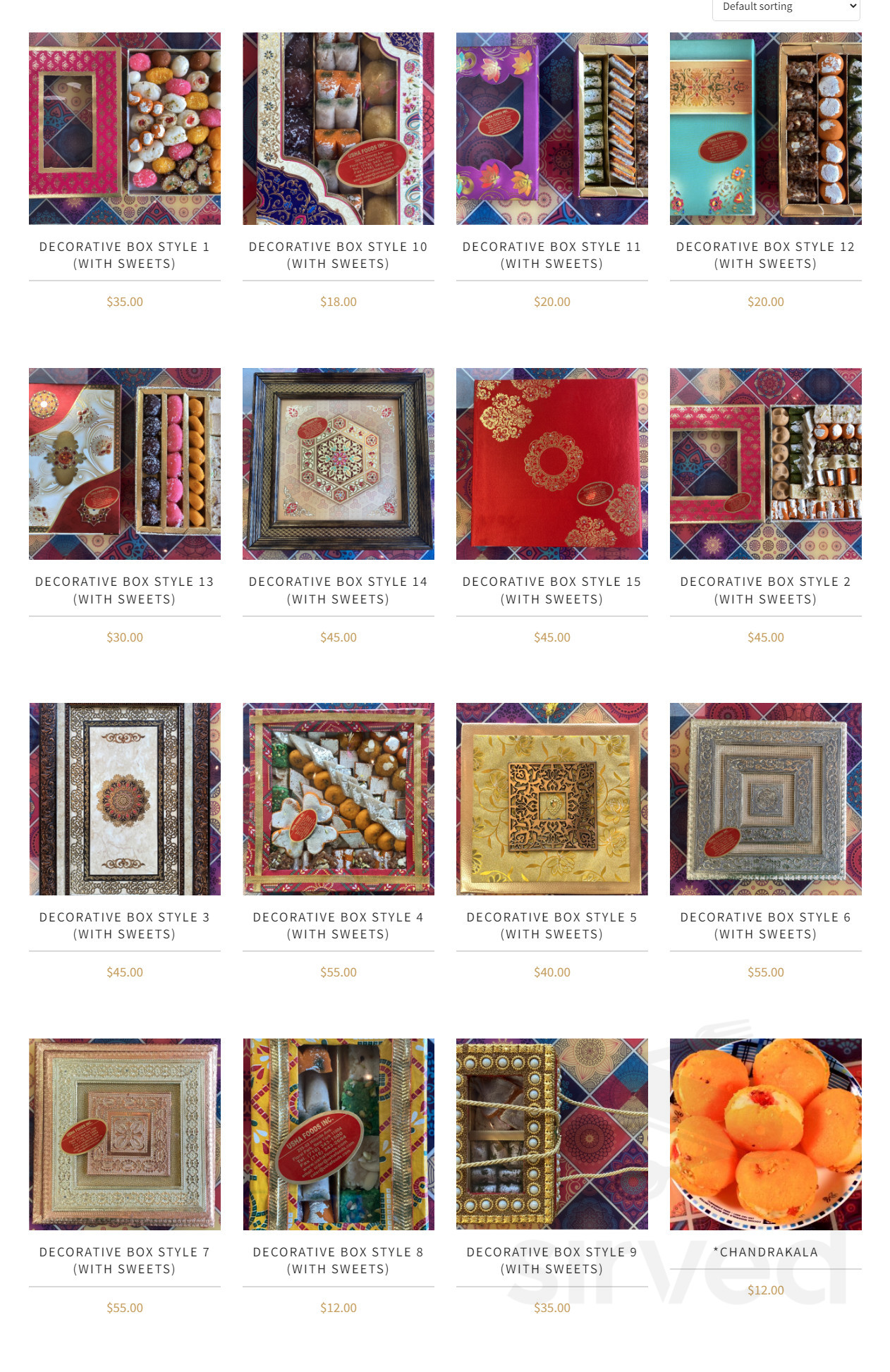 Usha Foods menu in Queens, New York, USA