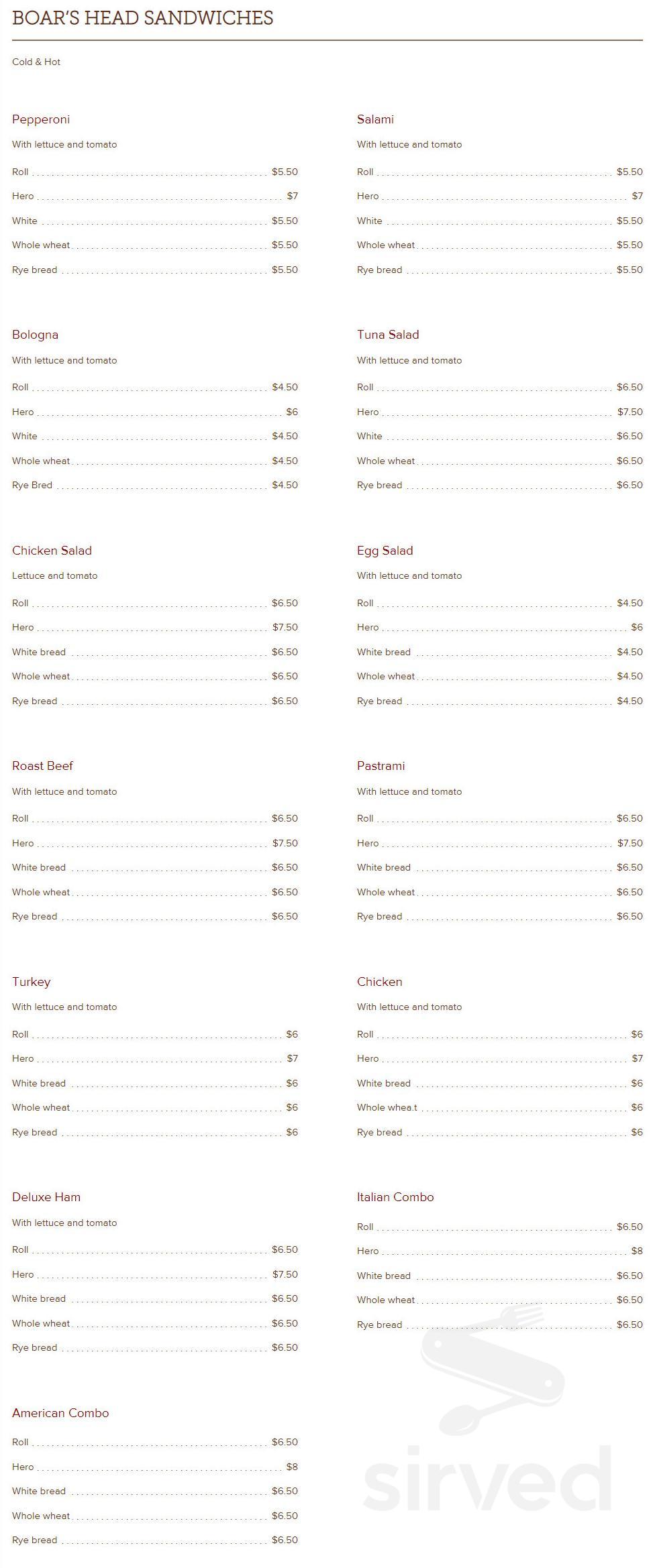 Peekskill Station Deli menu in Peekskill, New York, USA