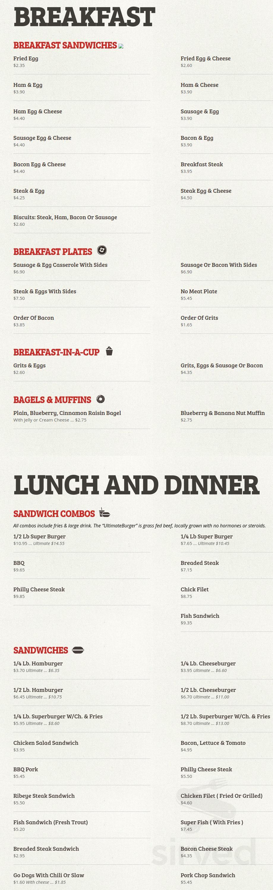 Henderson’s menus in Thomasville, United States