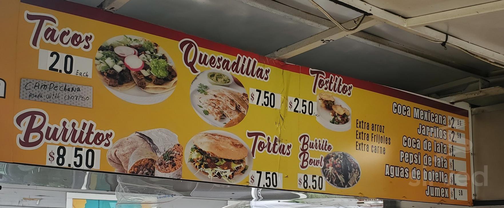 Tacos Tres Garcias menu in Salt Lake City, Utah, USA