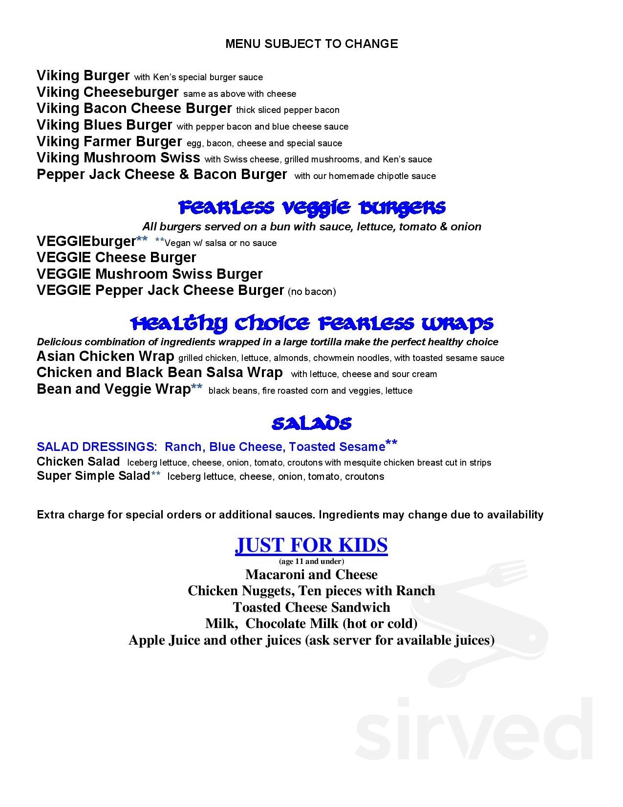 Fearless Brewing Co menu in Estacada, Oregon