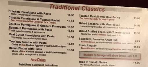 Menu for The Chateau Restaurant Andover in Andover, MA | Sirved