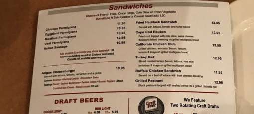 Menu for The Chateau Restaurant Andover in Andover, MA | Sirved