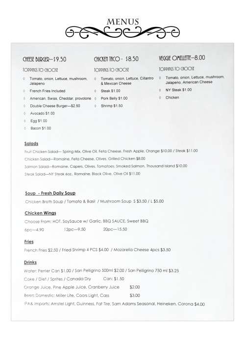 Baden (KoreanAmerican Karaoke Restaurant) menu in Annandale, Virginia, USA